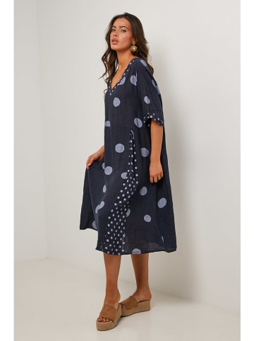 Le Monde du Lin Leinen-Kleid in Dunkelblau