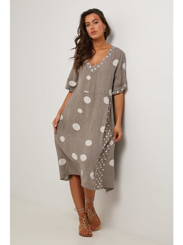 Le Monde du Lin Leinen-Kleid in Beige