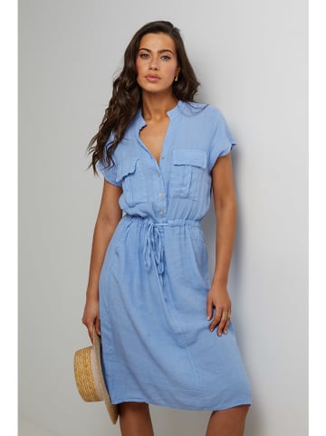 Le Monde du Lin Leinen-Kleid in Hellblau