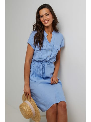 Le Monde du Lin Leinen-Kleid in Hellblau