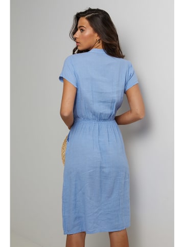 Le Monde du Lin Leinen-Kleid in Hellblau