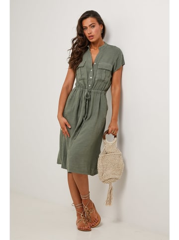 Le Monde du Lin Leinen-Kleid in Khaki