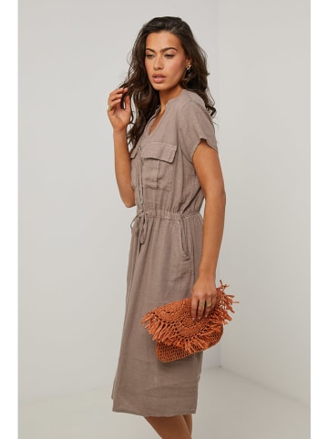 Le Monde du Lin Linnen jurk beige