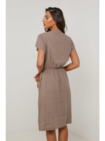 Le Monde du Lin Linnen jurk beige