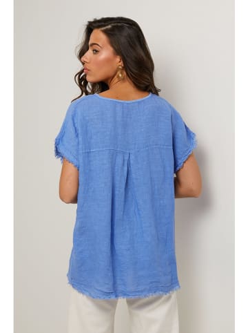 Le Monde du Lin Leinen-Bluse in Blau