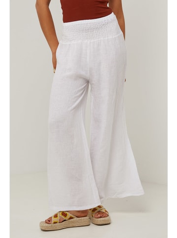 Le Monde du Lin Linnen broek wit