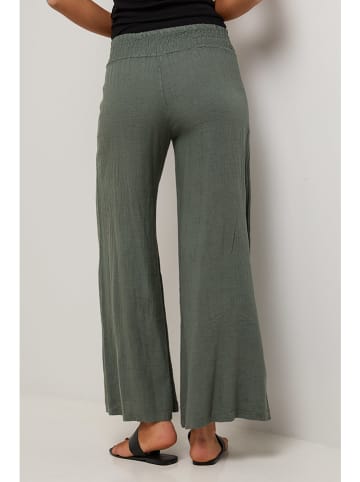 Le Monde du Lin Linnen broek kaki