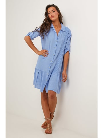 Le Monde du Lin Leinen-Kleid in Hellblau