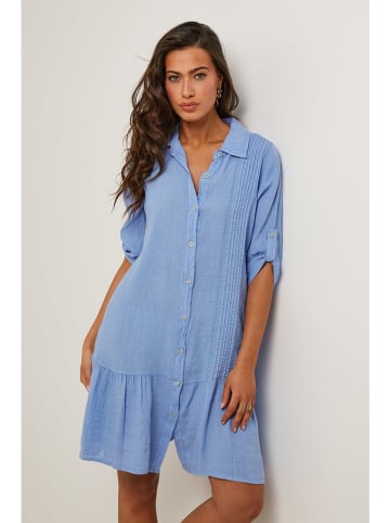 Le Monde du Lin Leinen-Kleid in Hellblau