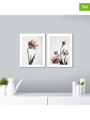 ABERTO DESIGN 2er-Set: Gerahmte Kunstdrucke - (B)30 x (H)40 cm