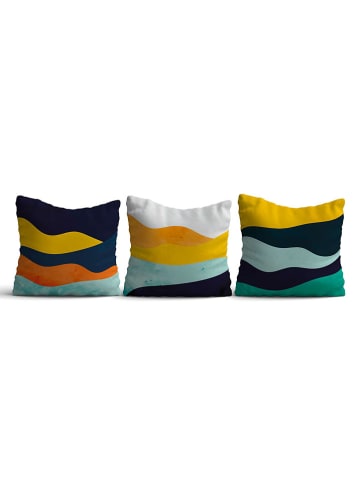 ABERTO DESIGN 3er-Set: Kissenhüllen in Bunt