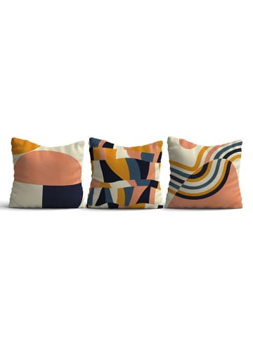 ABERTO DESIGN 3er-Set: Kissenhüllen in Bunt