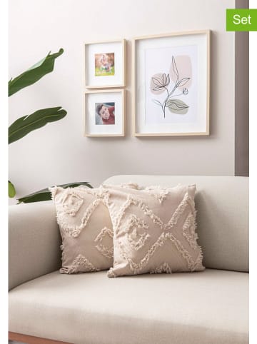 ABERTO DESIGN 2-delige set: kussenhoezen beige