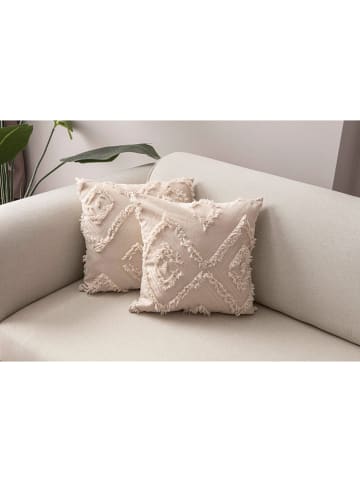 ABERTO DESIGN 2-delige set: kussenhoezen beige