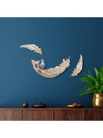 ABERTO DESIGN 2er-Set: Wanddekore in Beige