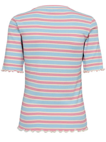 NÜMPH Shirt in Hellblau/ Rosa