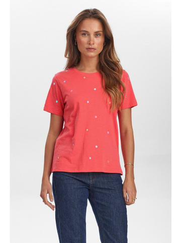 NÜMPH Shirt in Rot/ Bunt