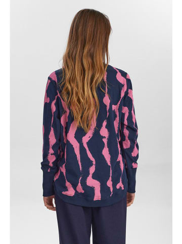 NÜMPH Sweatshirt in Dunkelblau/ Pink