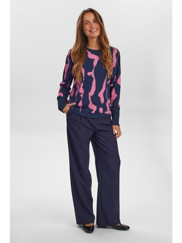 NÜMPH Sweatshirt donkerblauw/roze