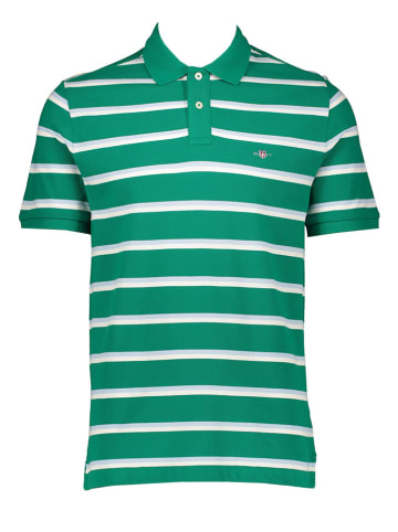 Gant Poloshurt in Grün/ Weiß