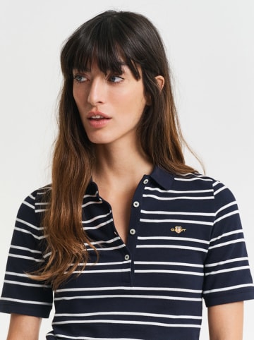 Gant Poloshirt in Dunkelblau/ Weiß