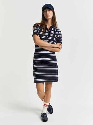 Gant Sukienka polo w kolorze granatowo-białym
