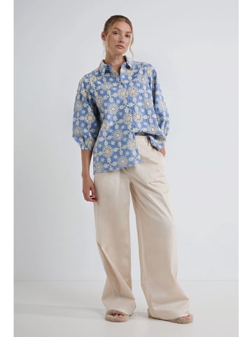 Josephine & Co Blouse "Devan" crème/lichtblauw
