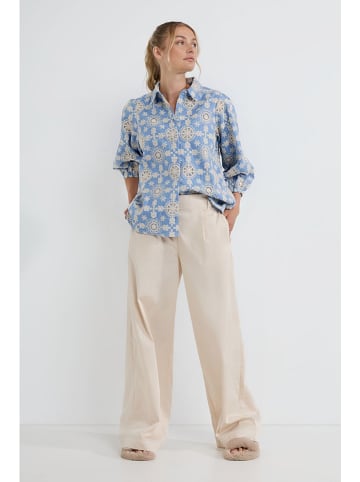 Josephine & Co Bluse "Devan" in Creme/ Hellblau