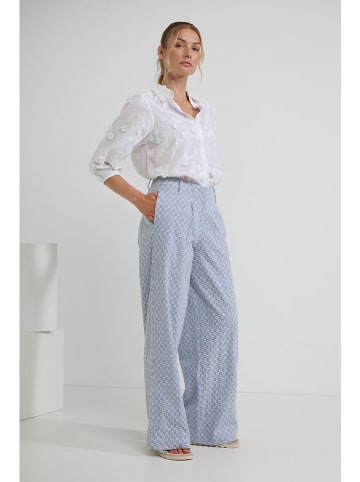 Josephine & Co Marlenehose "Dave" in Blau/ Weiß