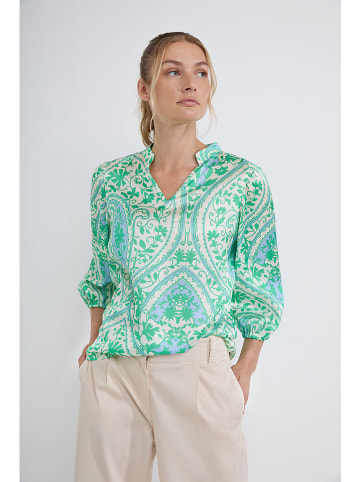 Josephine & Co Blouse "Denver" groen/lichtblauw/crème