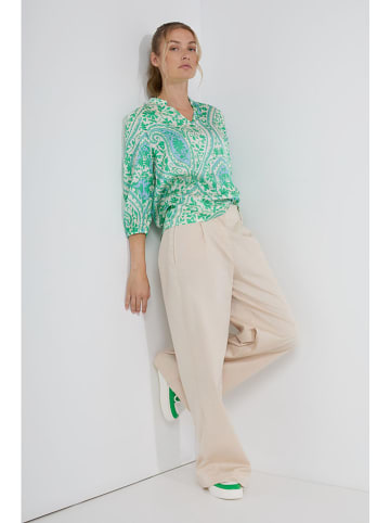 Josephine & Co Bluse "Denver" in Grün/ Hellblau/ Creme
