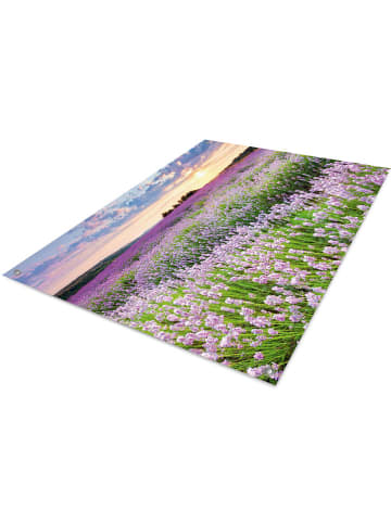 Orangewallz Outdoor-Kunstdruck "Sunset Lavender Field"