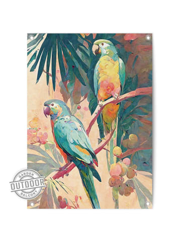 Orangewallz Outdoor-Kunstdruck "Parrot Colours"