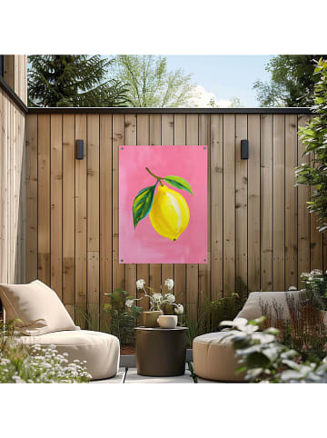 Orangewallz Outdoor kunstdruk "Lemon on Pink"