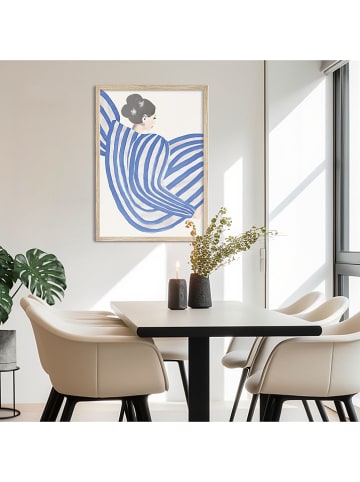 Orangewallz Ingelijste kunstdruk "Striped Lady"