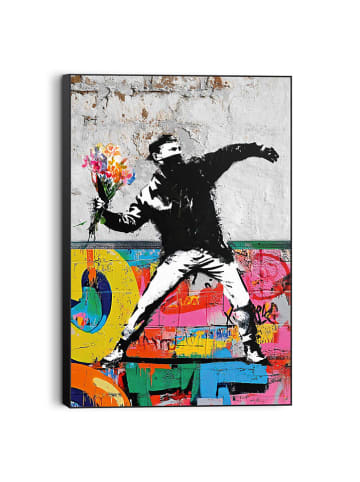 Orangewallz Druk artystyczny "Graffiti FlowerThrower" w ramce