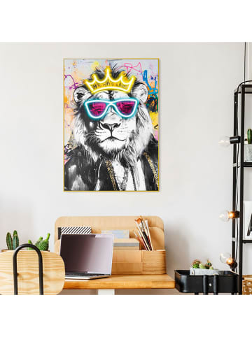Orangewallz Ingelijste kunstdruk "Coolest King"