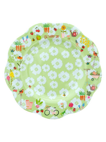 Overbeck and Friends Speiseteller ''Oh Happy Day'' in Grün - Ø 26 cm