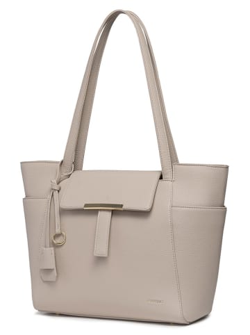 Puccini Shopper in Taupe - (B)45 x (H)30 x (T)16 cm