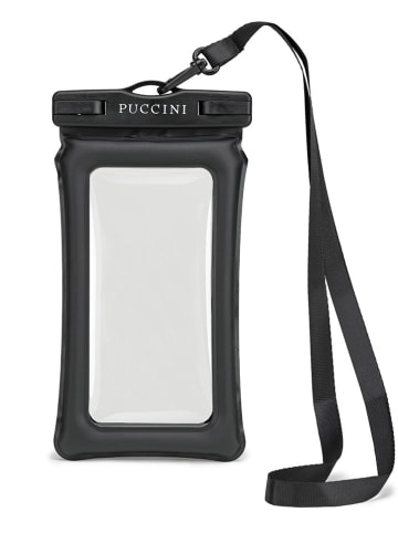 Puccini Pokrowiec w kolorze czarnym na telefon - 7,5 x 15,5 x 1 cm