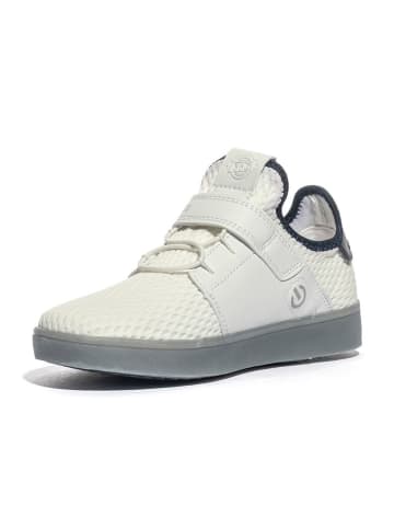 Primigi Skórzane sneakersy "B&G Total Lights" w kolorze białym
