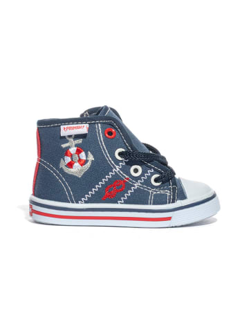 Primigi Leder-Sneakers "Funky" in Dunkelblau/ Rot