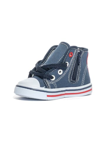 Primigi Leder-Sneakers "Funky" in Dunkelblau/ Rot