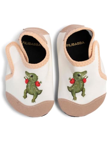 Filibabba Badeschuhe "Dino Beach" in Weiß