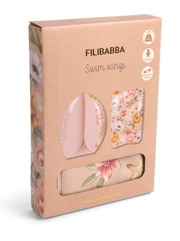 Filibabba Schwimmflügel "Alfie - Ocean Blossom" in Rosa - ab 3 Jahren
