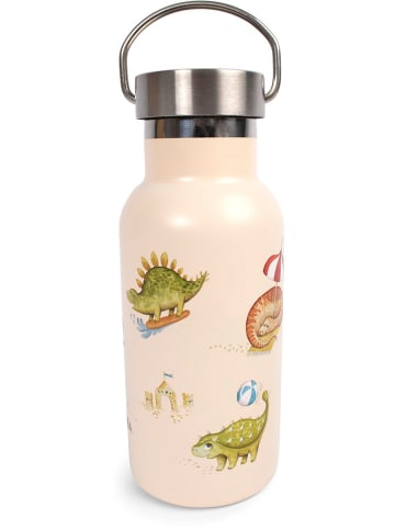 Filibabba Edelstahl-Trinkflasche "Dino Beach" in Creme - 350 ml