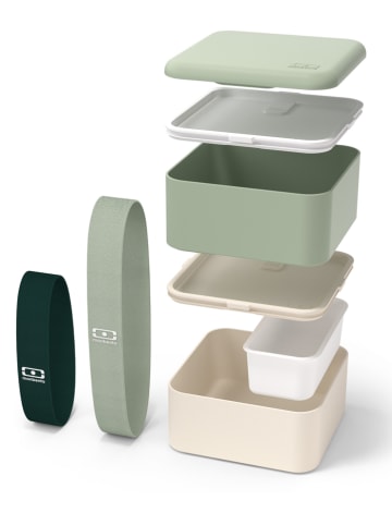 Monbento Lunchbox in Grün/ Creme - 1,7 l