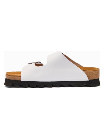 Comfortfusse  Skórzane klapki "Troy" w kolorze białym