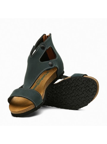 Comfortfusse Leder-Sandalen "Vera" in Dunkelblau