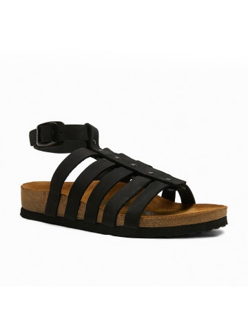 Comfortfusse Leder-Sandalen "Ares" in Schwarz